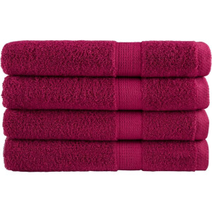 vidaXL - Saunahanddoeken - SOLUND - 4 - st - 600 - g/m² - 80x200 - cm - bordeaux