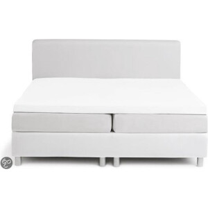 Topcover katoen 140 x 200 Wit Standaard - tot 8 cm matrashoogte - Nightkiss