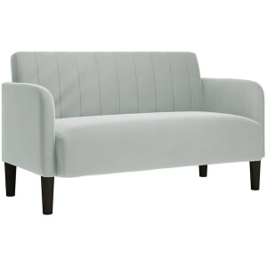 vidaXL - Loveseat - bank - 109 - cm - fluweel - lichtgrijs