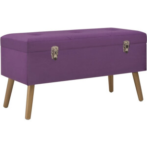 vidaXL - Bankje - met - opbergvak - 80 - cm - fluweel - paars