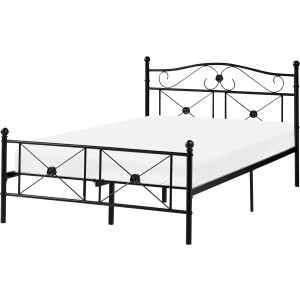 RODEZ - Tweepersoonsbed - Zwart - 120 x 200 cm - Metaal