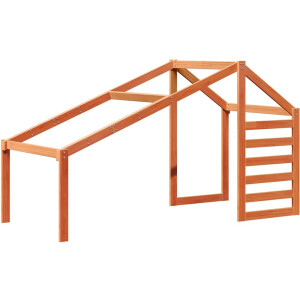 vidaXL - Kinderbedhuisje - 198x87x113 - cm - massief - grenenhout - wasbruin