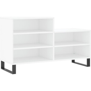 vidaXL - Schoenenkast - 102x36x60 - cm - bewerkt - hout - wit