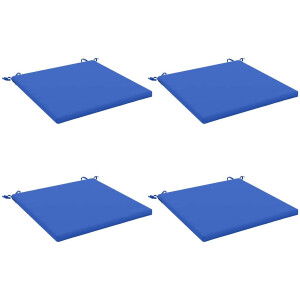 vidaXL - 4-Piece - Zitkussens - SOEST - 4 - st - 100% - Polyester - Koninklijk - Blauw