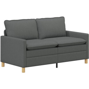 vidaXL - Bank - Donkergrijs - 156 - x - 81 - x - 87,5 - cm - Stof