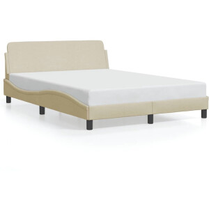 vidaXL - Bedframe - "Dover" - stof - crèmekleurig - 140x200 - cm