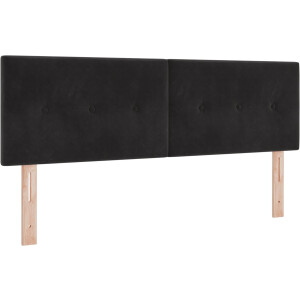 vidaXL - Hoofdbord - Zwart - 144 - cm - Fluweel