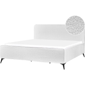 VALOGNES - Bed - Gebroken wit - 180 x 200 cm - Bouclé