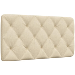 vidaXL - Hoofdbordkussen - 100 - cm - stof - crèmekleurig