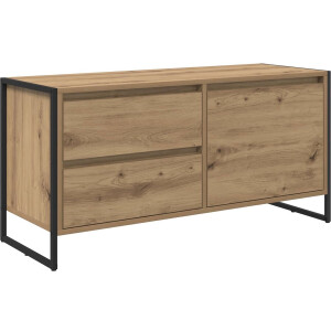 vidaXL - TV - Kast - Ambachtelijk - Eiken - 100 - x - 36 - x - 49,5 - cm - Bewerkt - hout