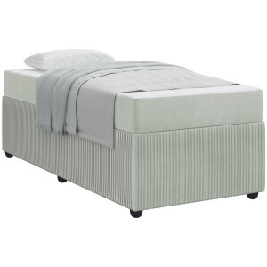 vidaXL - Bedframe - met - matras - Lichtgrijs - 90 - x - 200 - cm - Stof