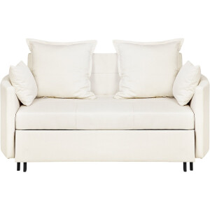 BELIANI HOVIN - Slaapbank 2-zits - Lichtbeige - Polyester