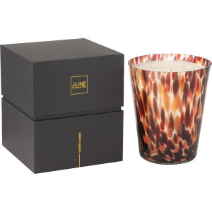 J-Line geurkaars Noa - Magnificient Birch - glas - rood - large - 95U