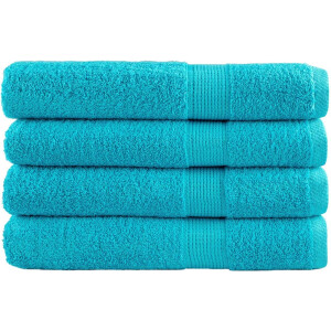 vidaXL - Handdoeken - SOLUND - 4 - st - 600 - g/m² - 100x200 - cm - turquoise