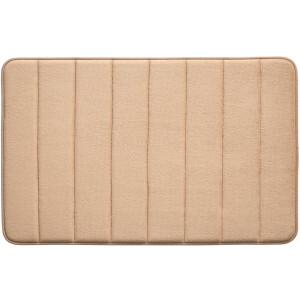 California Stripes Badmat 50x78 cm - Taupe - Zachte Douchemat van Chenille - Badkamermat - Snel Waterabsorberend - Oeko-Tex Gecertificeerd