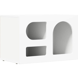 vidaXL - TV - Kast - ELST - 60 - x - 35 - x - 40 - cm - Wit - Bewerkt - hout