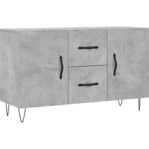 vidaXL - Dressoir - 100x36x60 - cm - bewerkt - hout - betongrijs