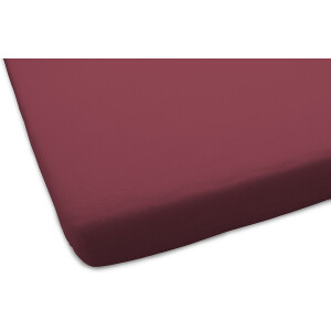 Dutch Dreams Molton Matrasbeschermer Hoeslaken - Aanbieding 1+1 Gratis - 140/150x200cm - Bordeaux Rood - Flanel Stretch - 2 stuks