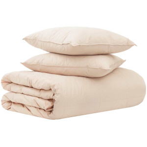vidaXL - Deken - Set - 2 - st - 200 - x - 240 - cm - 250 - gsm - Natuurlijke - Kapok - Beige