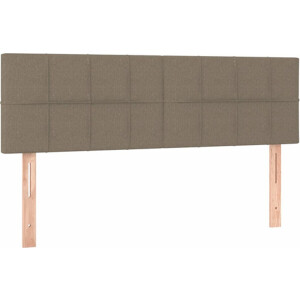vidaXL - Hoofdborden - 144x5x78/88 - cm - stof - taupe