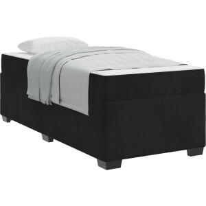vidaXL - Bedframe - met - matras - Zwart - 100 - x - 200 - cm - Stof