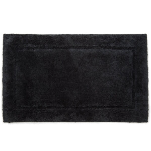 Casilin Badmat Antislip 60x100cm Orlando - Waterabsorberende Badkamermat - Wasbaar en Sneldrogend - Voor Douche en Bad - Hoogpolig - Acryl - Rechthoek - Zwart