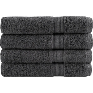 vidaXL - Saunadoeken - SOLUND - 4 - st - 600 - g/m² - 80x200 - cm - antracietkleur