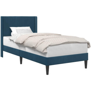 vidaXL - Bedframe - met - hoofdeinde - Blauw - 80 - x - 200 - cm - Fluweel
