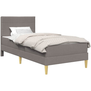 vidaXL - Bedframe - Taupe - 90 - x - 200 - cm - Polyester