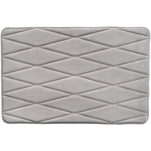 California Winding Grijs Badkamermat 50x78 cm – Zachte Badmat – Antislip Douchemat – Comfortabele Badkamermat