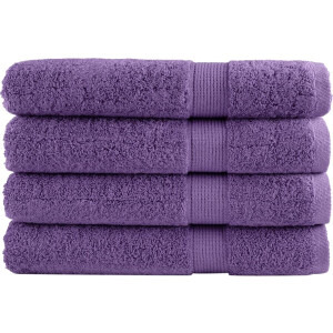 vidaXL - Saunadoeken - SOLUND - 4 - st - 600 - g/m² - 80x200 - cm - paars