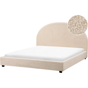 BELIANI VAUCLUSE - Waterbed - Beige - 160 x 200 cm - Bouclé