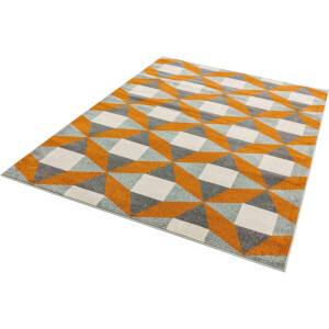 Easy Living - colt-fan-rust Vloerkleed - 160x230  - Rechthoek - Laagpolig Tapijt - Modern - Bruin, Grijs