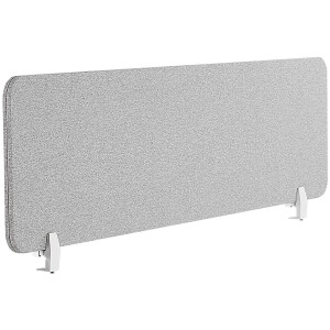 BELIANI WALLY - Bureauscherm - Lichtgrijs - 160 cm - Polyester