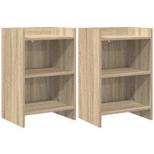 vidaXL - Nachttafels - 2 - st - Sonoma - Eiken - 40 - x - 30 - x - 60 - cm - Bewerkt - hout
