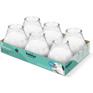 Bolsius - Twilight - Kaars in glas - Patio - Transparant - Tray 6 - 70 branduren