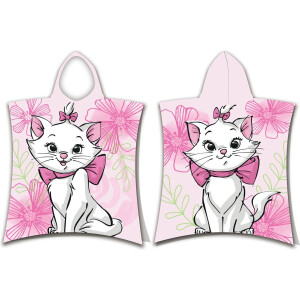 Disney Marie Cat Poncho / Badcape Flower - 50 x 115 cm - Katoen