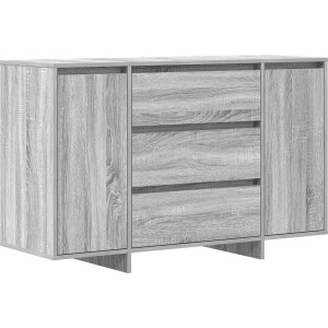 vidaXL - Dressoir - met - lade - Grijs - sonoma - 120 - x - 41 - x - 75 - cm - Bewerkt - hout