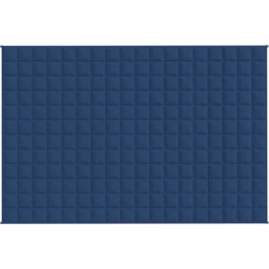 vidaXL Verzwaringsdeken - Slaapdeken - Verzwaringsdeken 120x180 cm 9 kg stof blauw - Weighted Blanket - Comfortabele Deken - Drukkend Gevoel