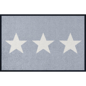 Kleen-Tex Deurmat Wash&Dry Stars Grey - 40 x 60cm