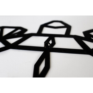 Metalen Geometrische Schildpad | Wanddecoratie van metaal | 48x49cm(LxB) | Kunst van Staal | Schildpad | Metalen wanddecoratie | Zwart metaal | Gezwart staal | Tuindecoratie | Modern | Industrieel | Turtle | Wall art | Gratis verzending