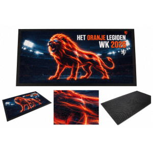 WK 2026 deurmat - deurmat - droogloopmat - schoonloopmat - wk 2026 mat - Het Oranje Legioen WK 2026 - 45 x75 cm