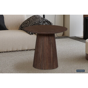 Salontafel 'Miguel' 50 cm Rond Mango Hout Donkerbruin