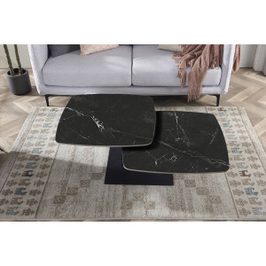 Rousseau - Salontafel - Zwart - 70x70x35 cm