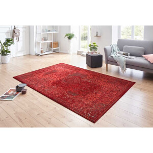 Vintage vloerkleed Plume - rood 80x150 cm