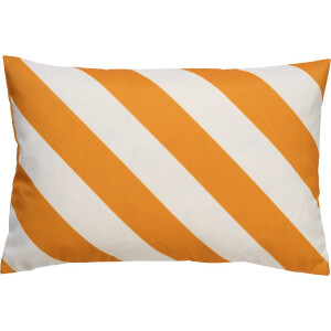 Dutch Decor SANZENO - kussenhoes outdoor 40x60 cm - waterafstotend en uv-bestendig - gestreept - Golden Glow - wit en geel