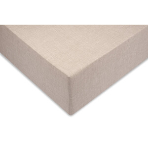 Zo Home Lino Hoeslaken Katoen 35cm Hoek Linnen Look - 180x200cm - sandy beige