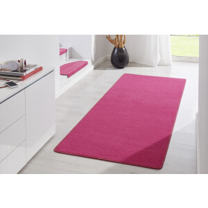 Loper Uni Laagpolig Effen Vloerkleed - Fancy - Roze / Pink 100x150 cm