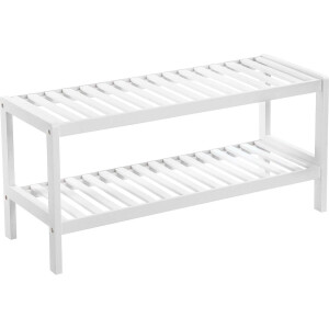 MIRA Home - Schoenenrek - Schoenenbank - Opbergrek - Hal - Slaapkamer - Wit - 70x26x33cm