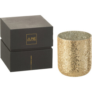 J-Line geurkaars Luxuria - Vanilla Escape - glas - goud - large - 80U